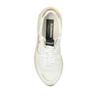 Sneakers Golden Goose Dama - Sneakers Golden Goose Running Sole White Sneaker With Side Star Detail In Mixed Leather Woman WHITE Femei (BM 19122573) - B-mall.ro