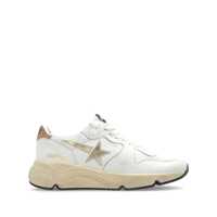 Sneakers 'Running Sole' White Sneaker With Side Star Detail In Mixed Leather Woman Femei