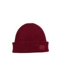 Caciuli Paul Smith Red Ribbed Wool And Cashmere Beanie With Logo Barbati