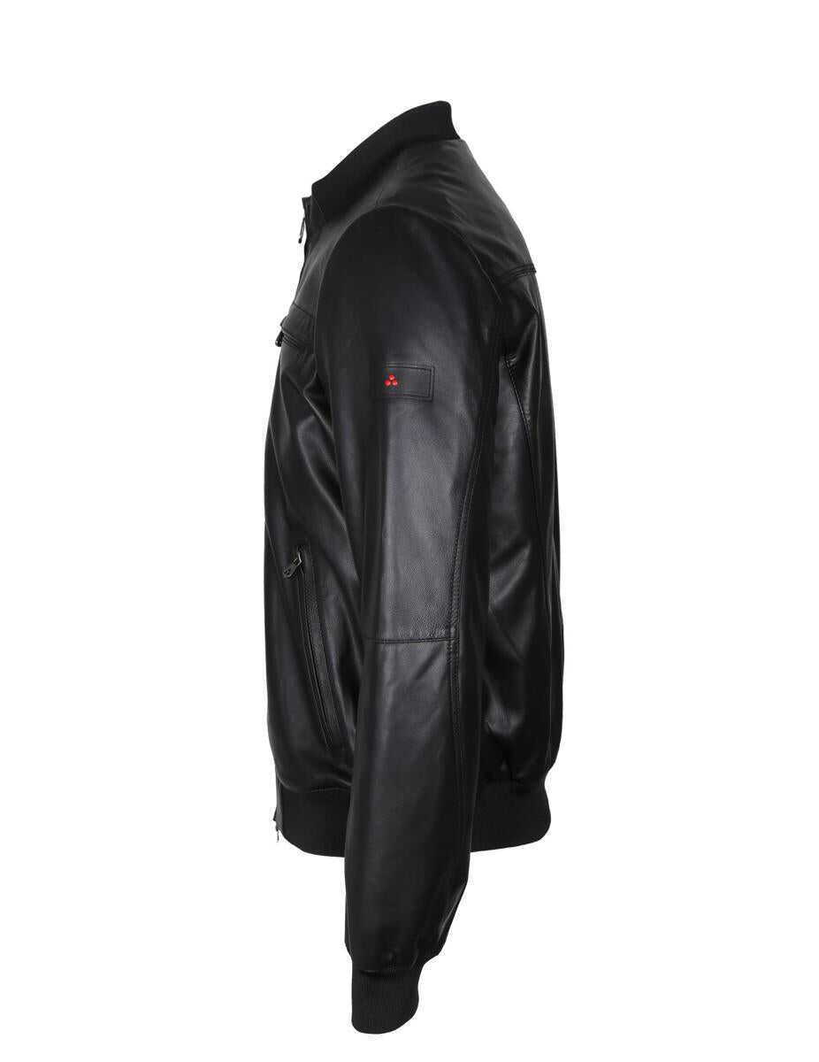 Geci Peuterey Peuterey Soft Leather Jacket Black Barbati (BM 19123563) 2