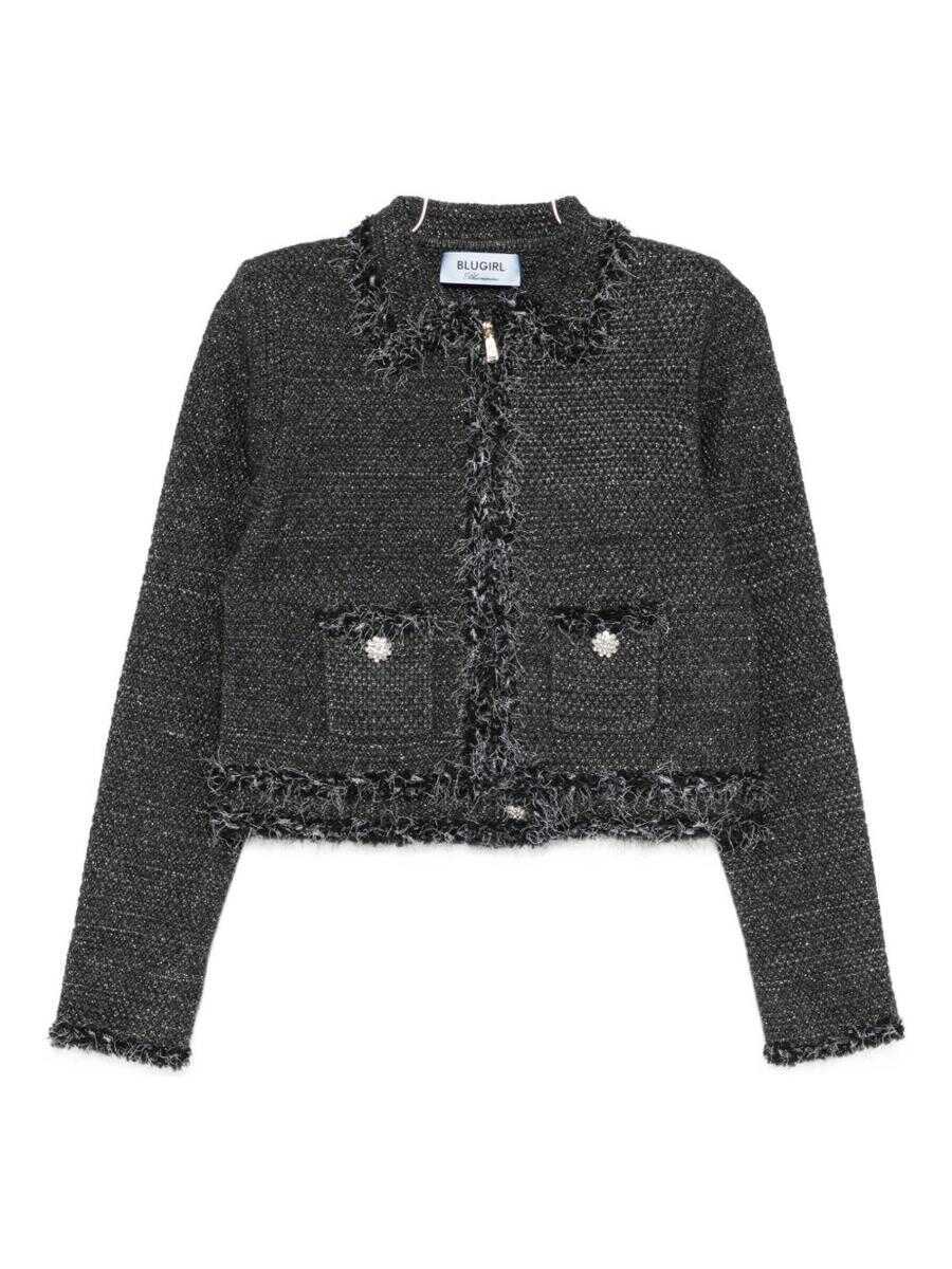 Cardigane Blumarine Blumarine Grey Cardigan With Pockets GREY Femei (BM 19123785) 1