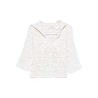 Tricouri Polo Tabaroni Cashmere Perforated Knit Polo Shirt Femei