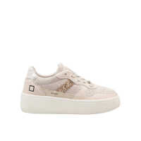 Sneakers D.A.T.E. Platform Sneakers In Hairy Suede And Textured Leather Femei