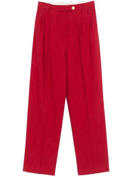 Pantaloni casual Tommy Hilfiger Tommy Hilfiger Sofia Richie Grainge X Tommy Hilfiger - Viscose Trousers RED Femei (BM 19124271) 1