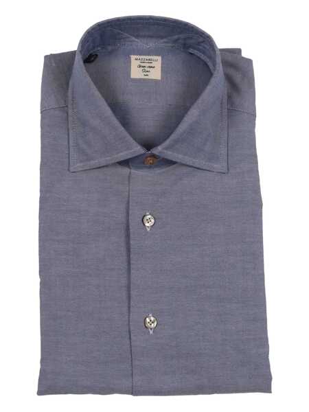 Camasi casual Mazzarelli Camicie OXFORD COTTON SLIM FIT SHIRT Blue Barbati (BM 19124490) 1