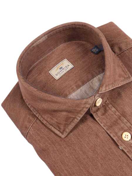 Camasi casual Sonrisa Mens Shirt Brown Barbati (BM 19124661) 3