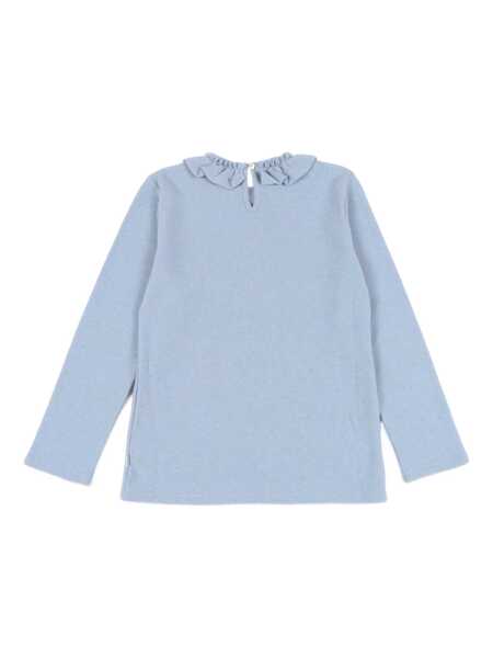 Pulovere Magil SWEATER WITH FLOUNCED NECK Light Blue Fete (BM 19124784) 2