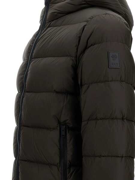 Geci de iarna Fay DB FRONT HOODED DOWN JACKET Brown Barbati (BM 19124898) 3