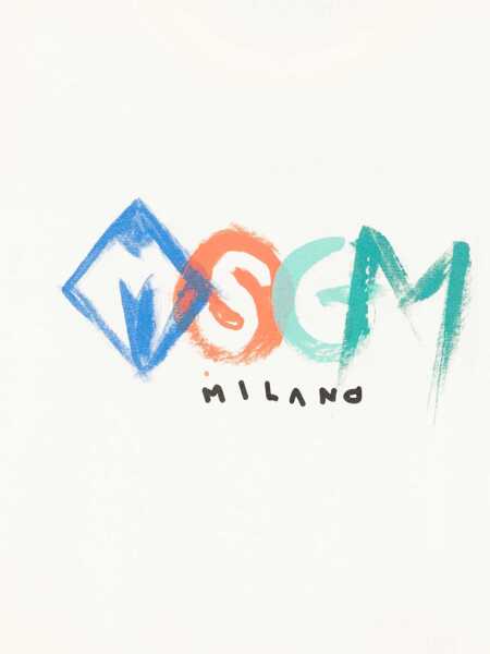 Tricouri MSGM JERSEY T-SHIRT BOY White Baieti (BM 19124919) 3