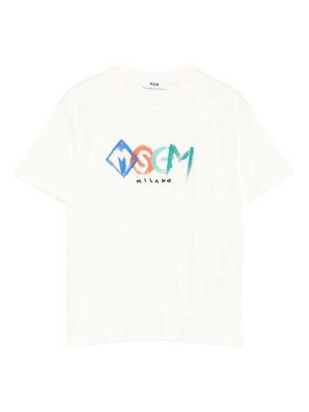 Tricouri MSGM JERSEY T-SHIRT BOY White Baieti (BM 19124919) 1
