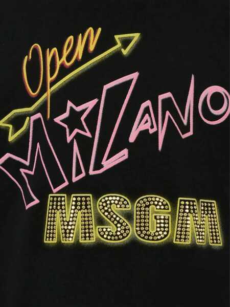 Tricouri MSGM JERSEY T-SHIRT GIRL Black   Fete (BM 19124922) 3