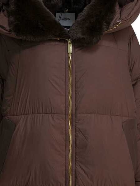 Geci de iarna Max&Moi Long down jacket with over hood Brown Femei (BM 19125081) 4