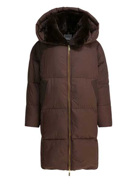 Geci de iarna Max&Moi Long down jacket with over hood Brown Femei (BM 19125081) 1