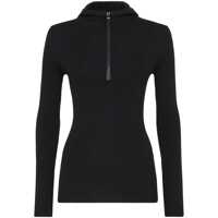 Pulovere Sweater with hood and half zipper Femei