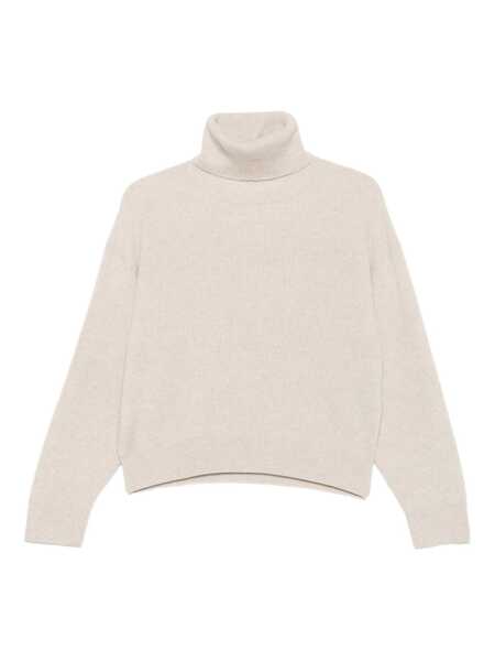 Pulovere Brunello Cucinelli Wool and cashmere sweater Beige Femei (BM 19125141) 1