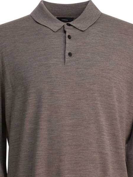 Tricouri Polo Vince Wool and cashmere polo shirt Grey Barbati (BM 19125150) 3