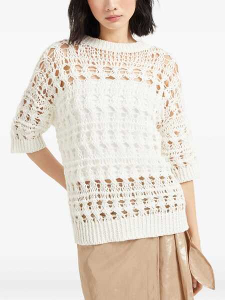 Pulovere Brunello Cucinelli Knitwear White Femei (BM 19125177) 3