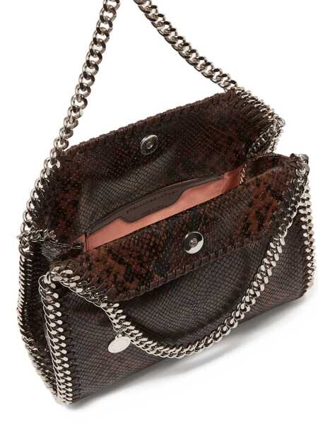 Genti de umar Stella McCartney Stella McCartney Falabella Mini Stella Mccartney Python Effect Bag BROWN Femei (BM 19126665) 4