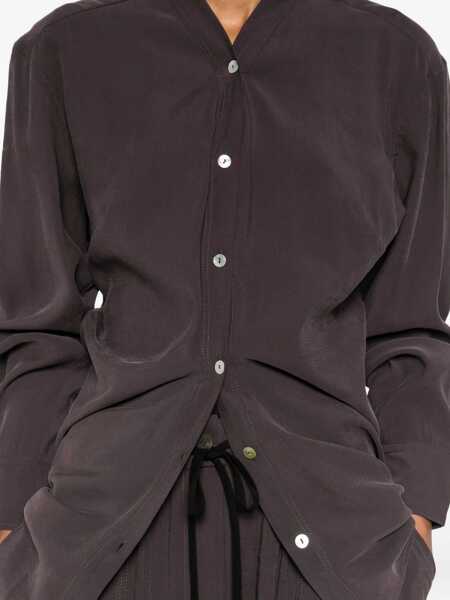 Camasi STUDIO NICHOLSON Studio Nicholson Studio Nicholson V-Neck Shirt BROWN Femei (BM 19127385) 4