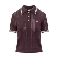 Tricouri Polo Casablanca Casablanca Knit Polo With Striped Details Femei