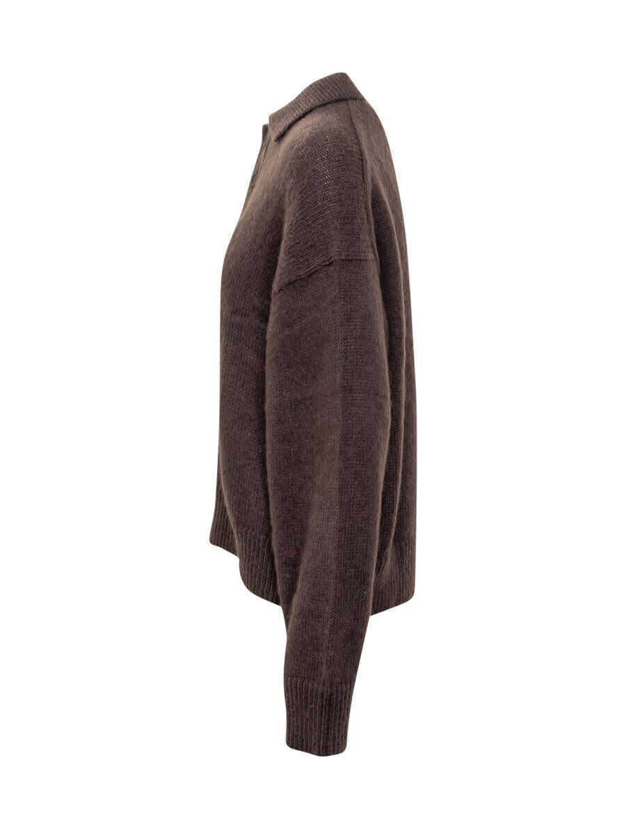 Pulovere STUDIO NICHOLSON Studio Nicholson Studio Nicholson Sweater With Collar And Buttons BROWN Femei (BM 19127745) 3