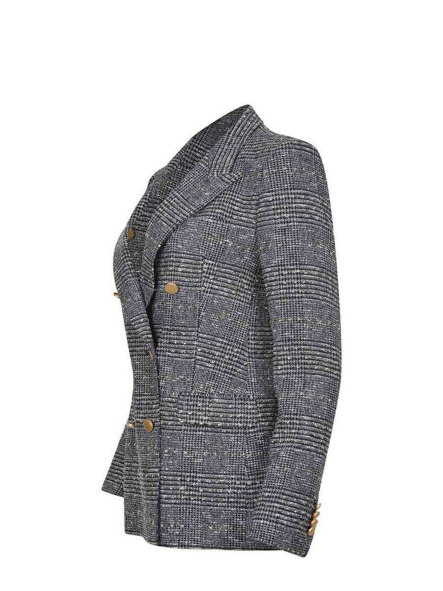 Sacouri Tagliatore Tagliatore Double-Breasted Jacket  J-Parigi Grey Femei (BM 19128171) 2