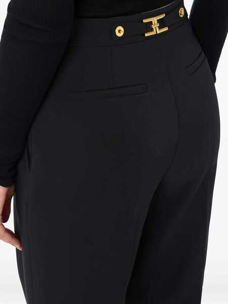 Pantaloni casual Elisabetta Franchi Elisabetta Franchi Bermuda In Crpe Black Femei (BM 19128672) 4