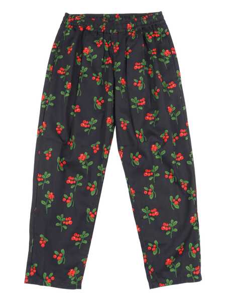 Pantaloni de trening MINI RODINI Lingonberries woven trousers Black   Fete (BM 19129383) 1