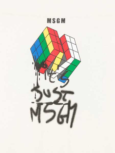 Tricouri MSGM JERSEY T-SHIRT  BOY White Baieti (BM 19129518) 3