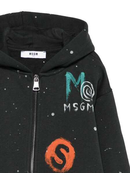 Bluze de trening MSGM ZIP HOODIE BOY Black   Baieti (BM 19129521) 3