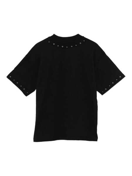 Tricouri MSGM STUDDED OVER JERSEY T-SHIRT GIRL Black   Fete (BM 19129524) 2