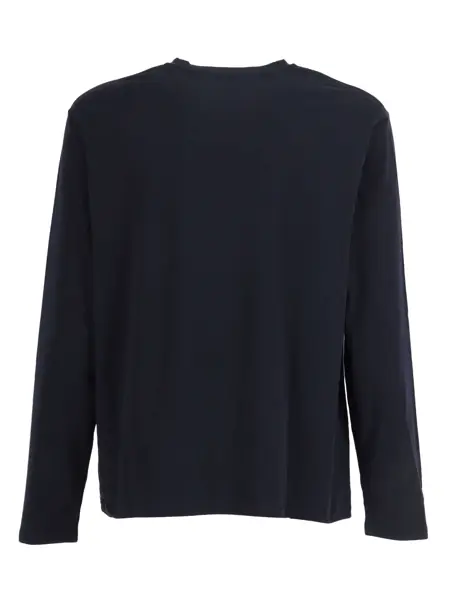 Tricouri Filatures Du Lion Long sleeve round neck T-shirt Blue Barbati (BM 19129554) 2