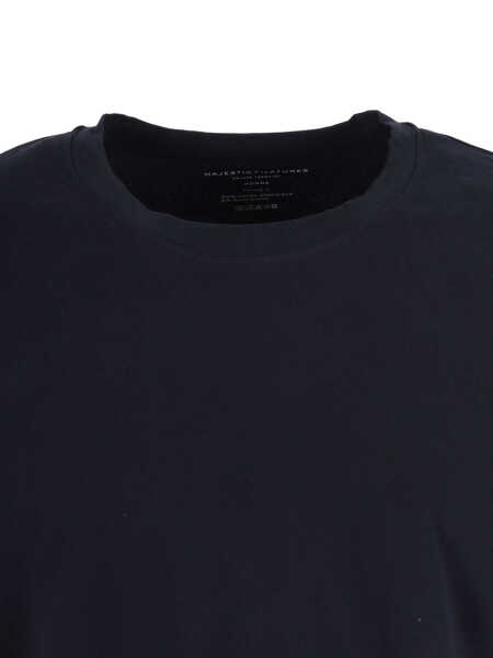 Tricouri Filatures Du Lion Long sleeve round neck T-shirt Blue Barbati (BM 19129554) 3