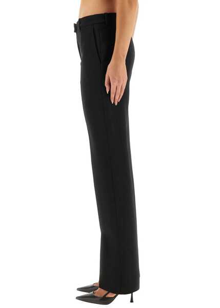 Pantaloni Alexander McQueen Wool Gabardine Tailored Pants BLACK Femei (BM 19129697) 3
