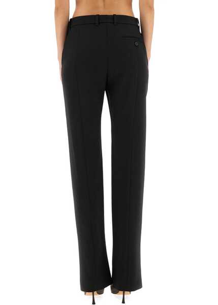 Pantaloni Alexander McQueen Wool Gabardine Tailored Pants BLACK Femei (BM 19129697) 4