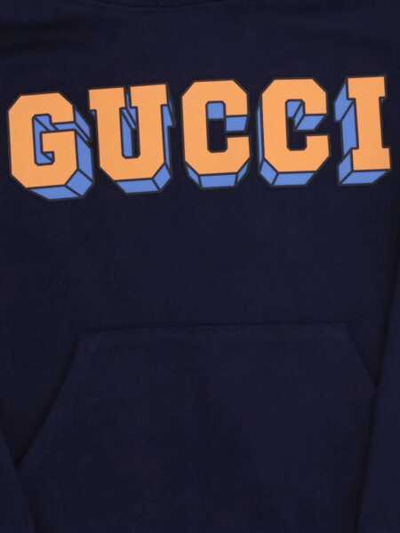 Topuri Gucci Long-sleeve hooded Sweatshirt DARK NIGHT SKY/MC Baieti (BM 19131389) 3