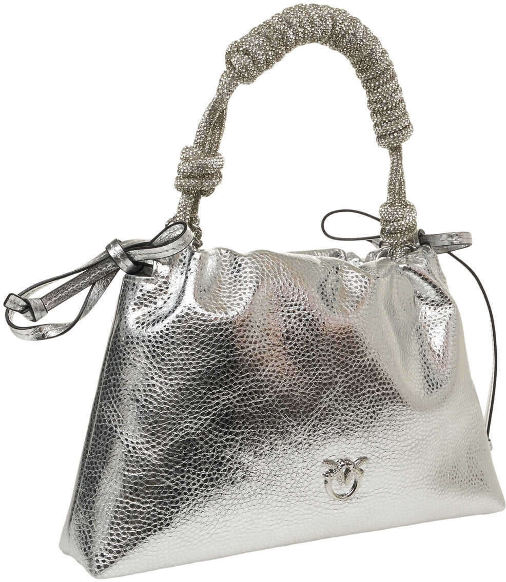 Genti de mana Pinko Handbag with rhinestones Silver Femei (BM 19131425) 3