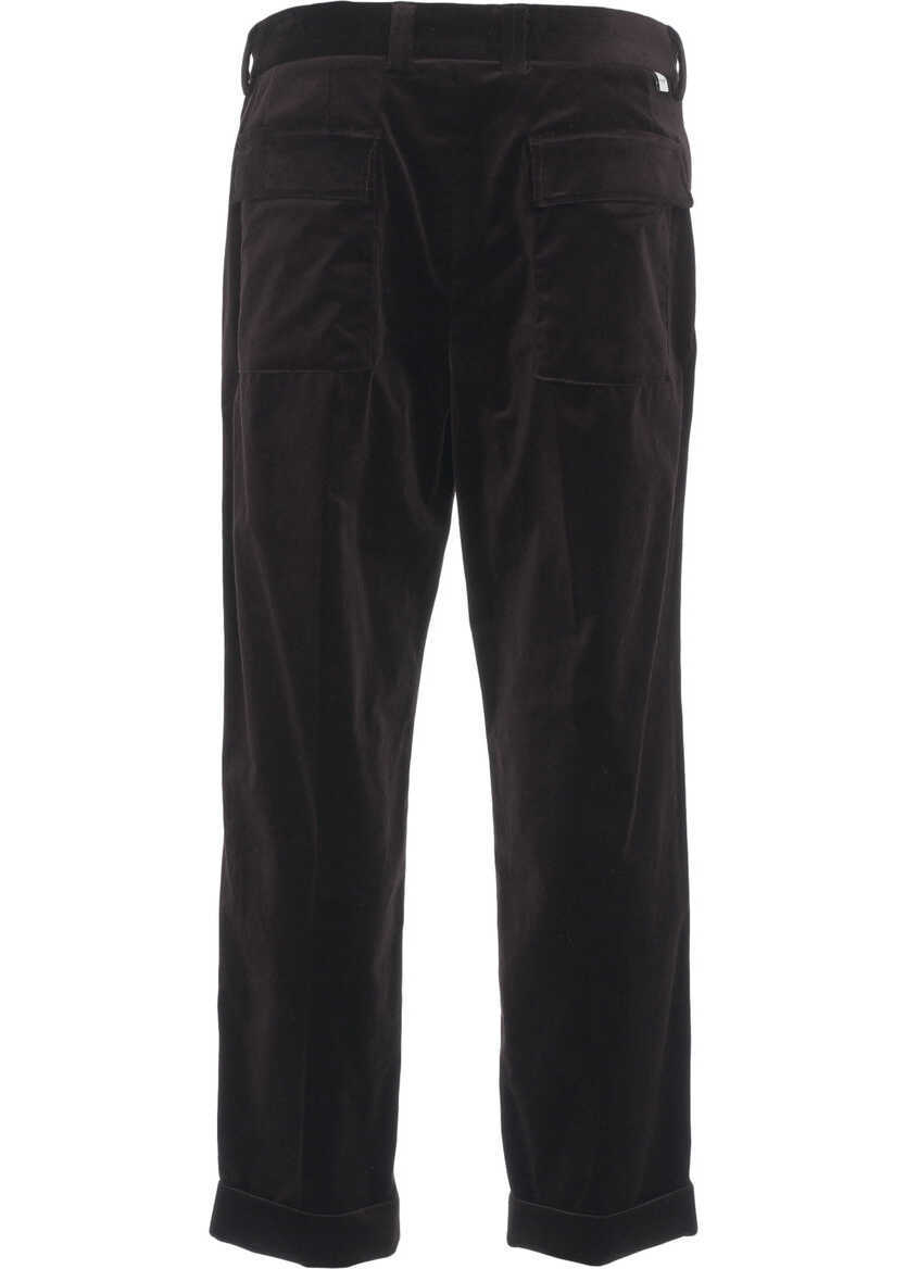 Pantaloni casual Paolo Pecora Velvet chino pants Brown Barbati (BM 19131437) 4