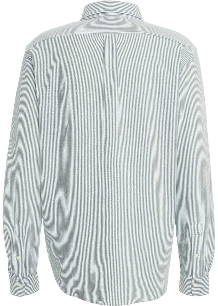 Camasi office Ralph Lauren Striped Oxford shirt Green Barbati (BM 19131473) 3