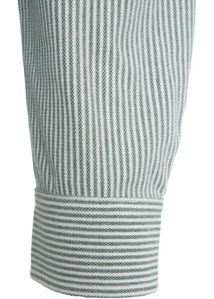 Camasi office Ralph Lauren Striped Oxford shirt Green Barbati (BM 19131473) 5