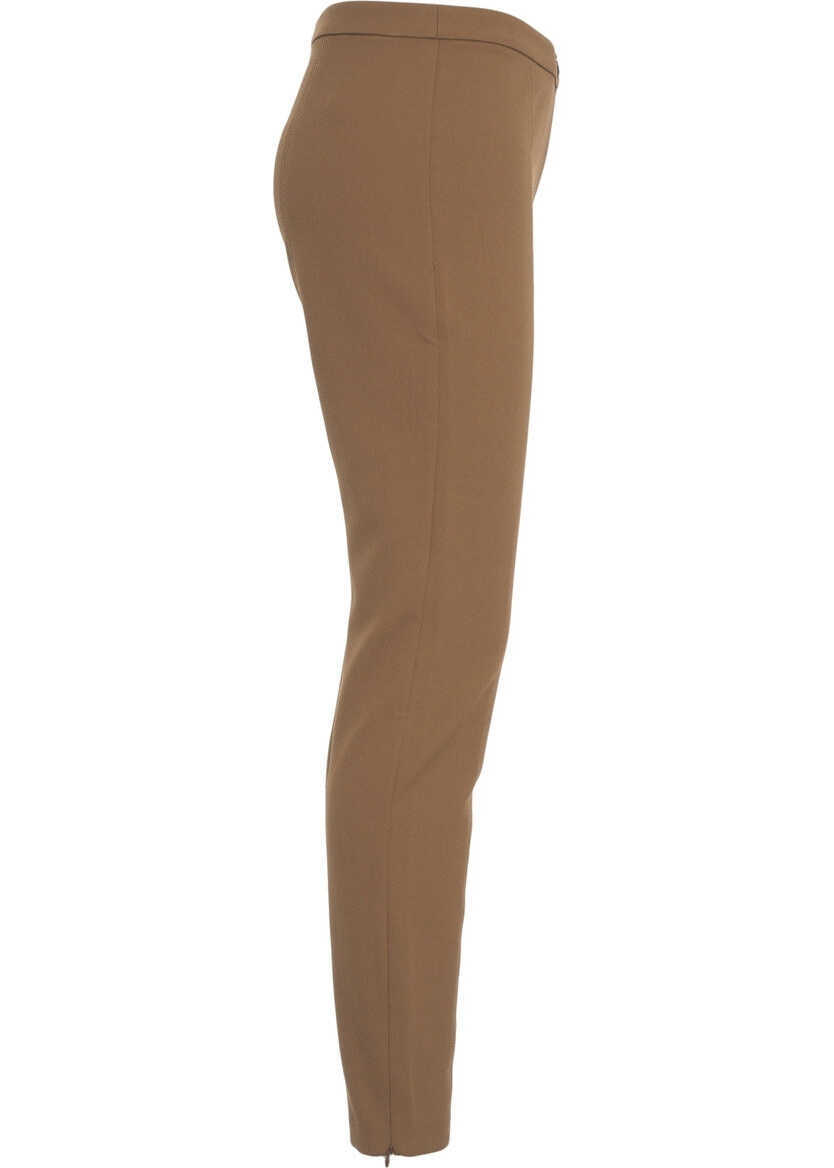 Pantaloni casual Pinko Skinny pants Pietanze Beige Femei (BM 19131509) 3