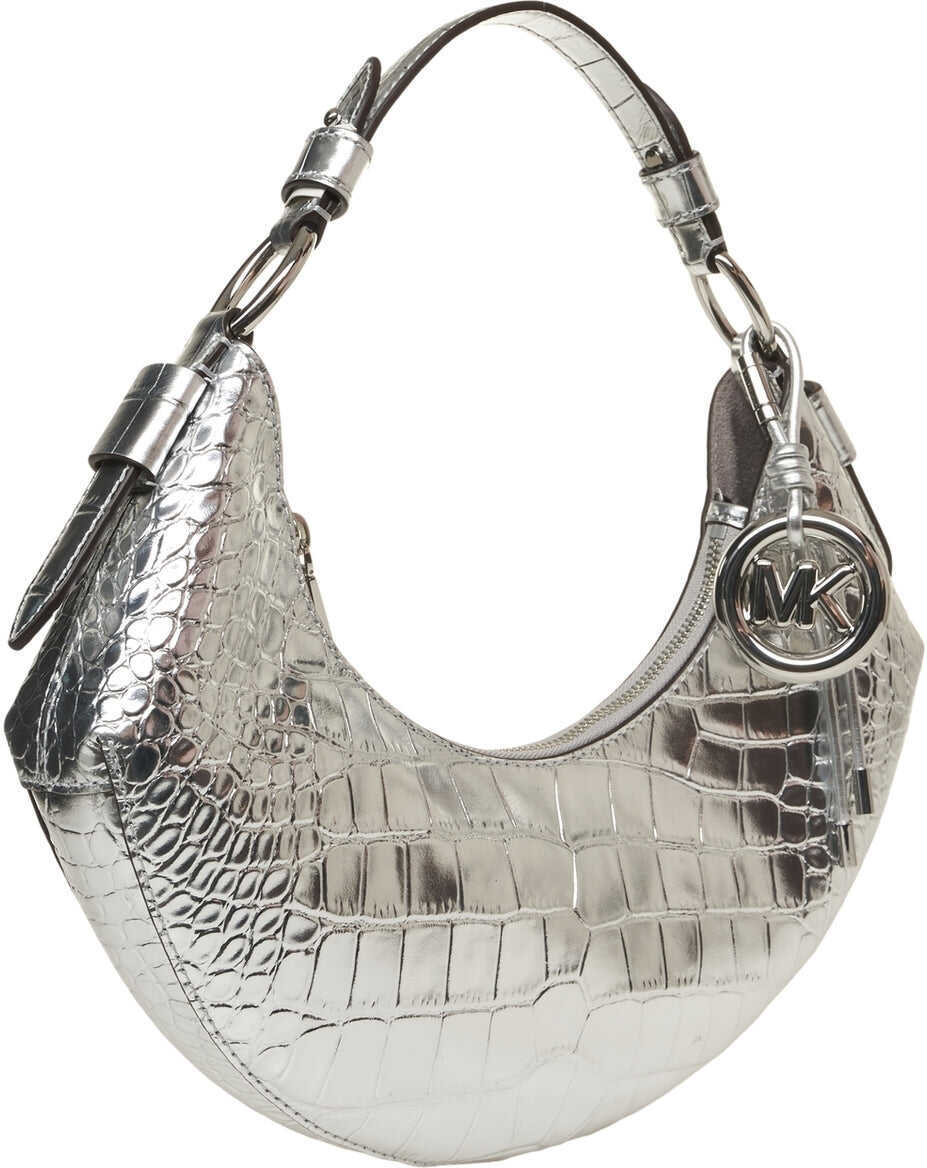 Genti de mana Michael Kors Handbag in croco effect Silver Femei (BM 19131551) 3