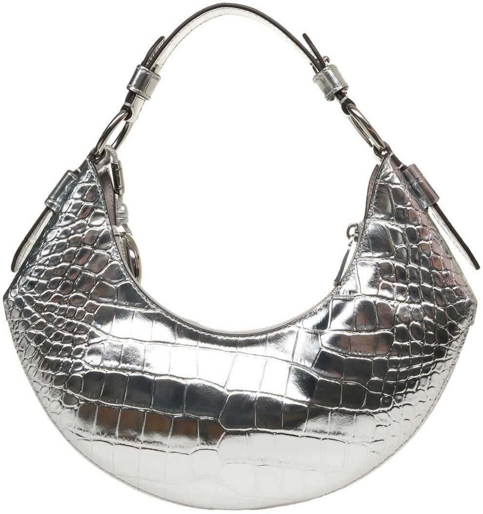 Genti de mana Michael Kors Handbag in croco effect Silver Femei (BM 19131551) 4