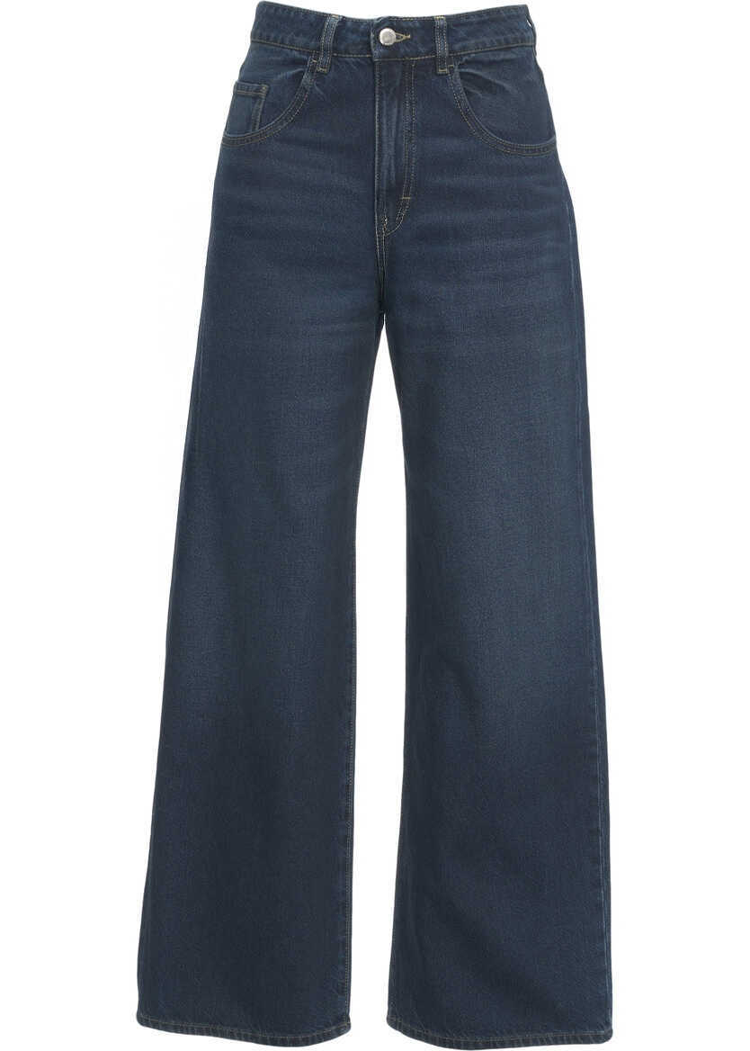 Blugi evazati Icon Denim Wide leg jeans Poppy Blue Femei (BM 19131554) 2
