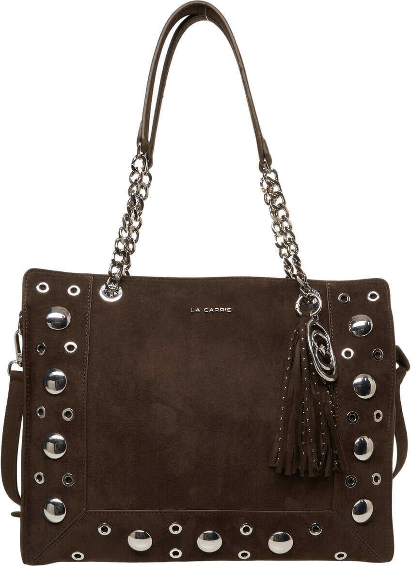 Genti de umar LA CARRIE Eco suede shopper Olive Femei (BM 19131587) 2