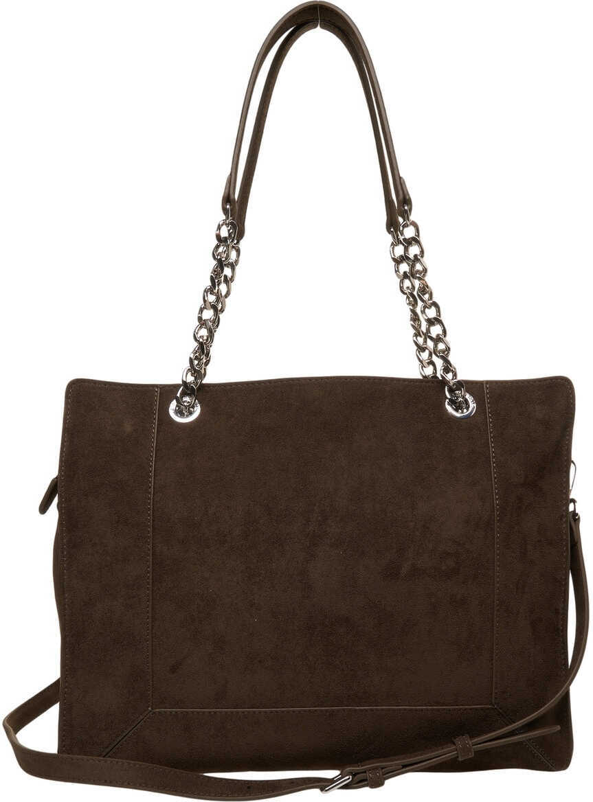 Genti de umar LA CARRIE Eco suede shopper Olive Femei (BM 19131587) 4