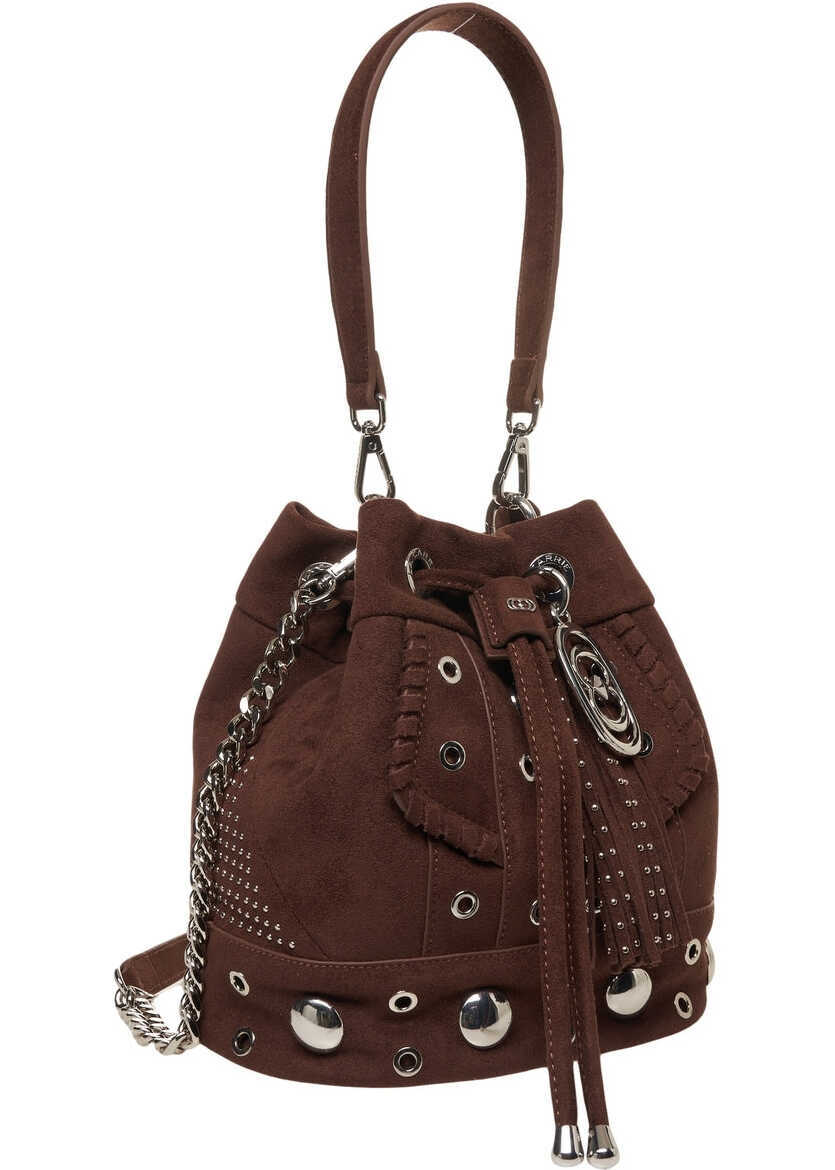 Genti de mana LA CARRIE Eco suede bucket bag Brown Femei (BM 19131641) 3