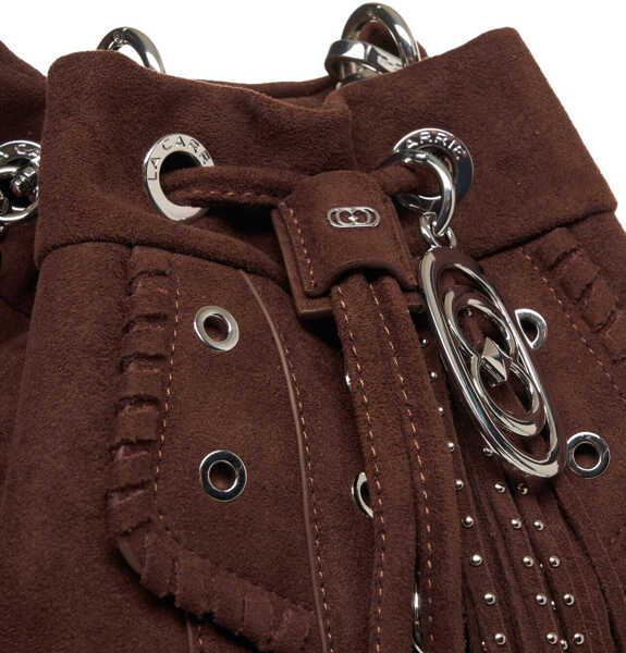 Genti de mana LA CARRIE Eco suede bucket bag Brown Femei (BM 19131641) 5