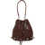 LA CARRIE Eco suede bucket bag Brown