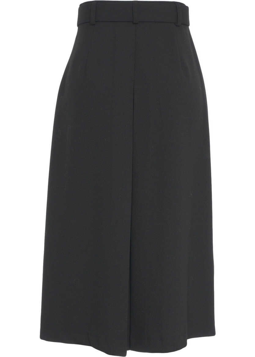 Fuste lungi Kaos Pleated midi skirt Black Femei (BM 19131644) 4